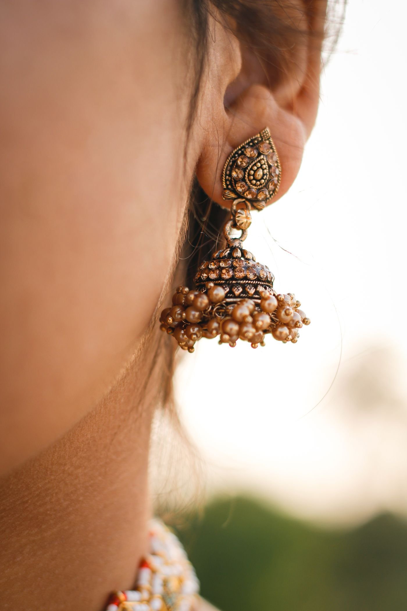 Gold Plated Jhumka Earrings