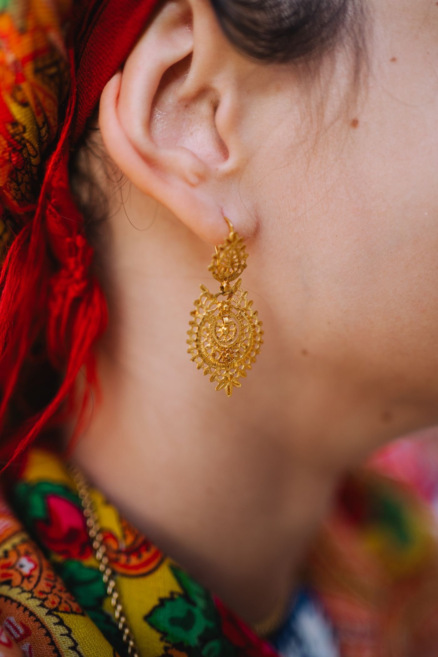 Gold Plated Jhumka Earrings view 2