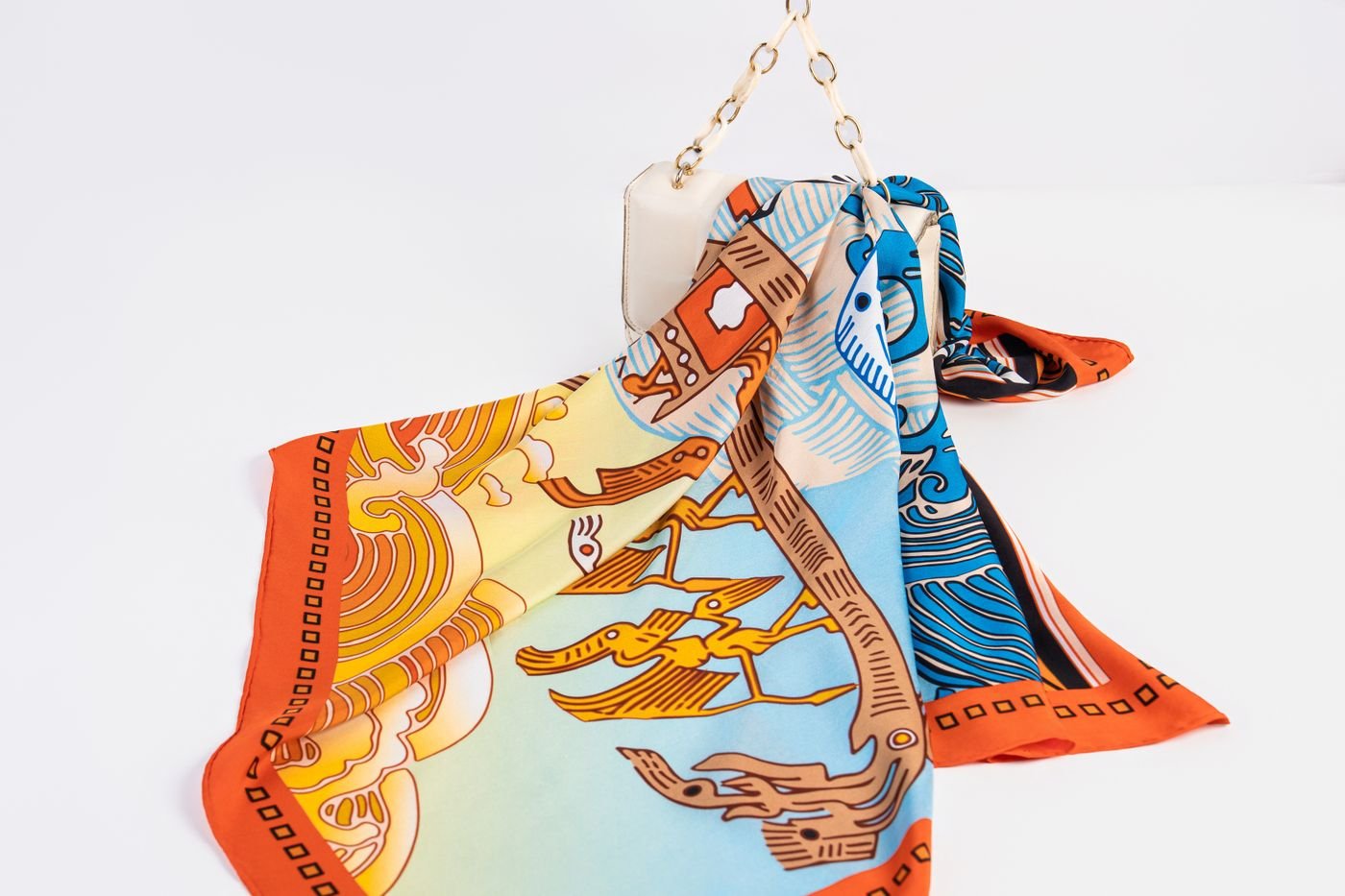 Sunlit Yellow Printed Scarf