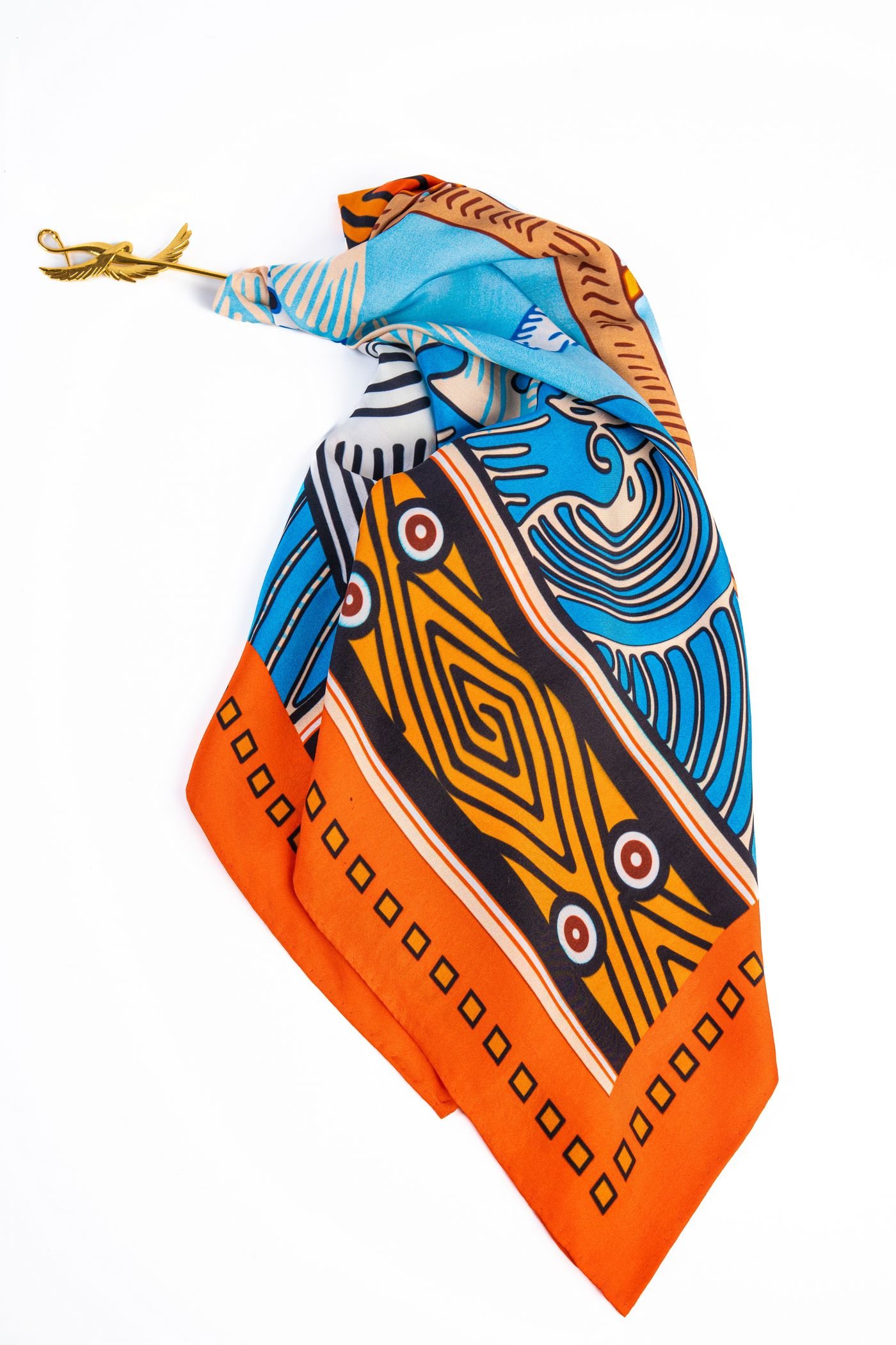 Artisan Print Silk Scarf view 3